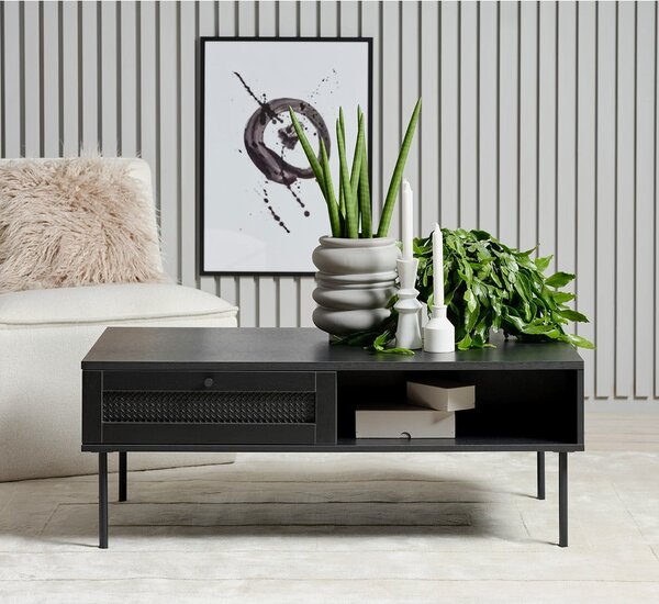 Čierny konferenčný stolík 60x110 cm Pensacola – Unique Furniture