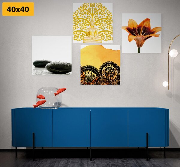 Set obrazov Feng Shui kombinácia