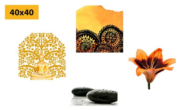 Set obrazov Feng Shui kombinácia