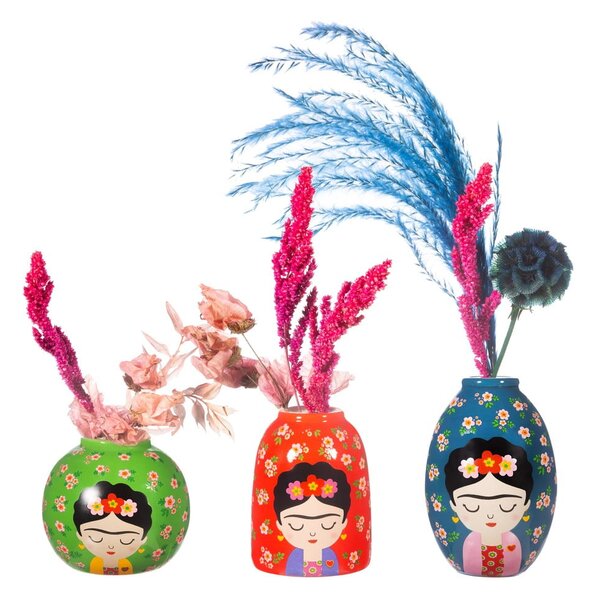 Keramické vázy v súprave 3 ks (výška 8 cm) Floral Frida – Sass & Belle