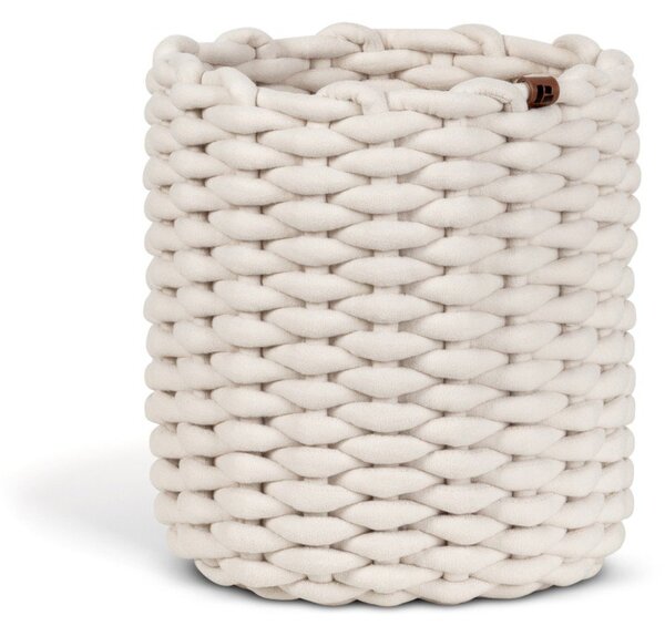 Látkový košík ø 25x25 cm Peach Skin Round M – Bigso