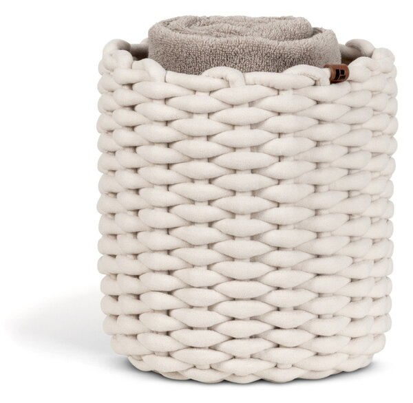 Látkový košík ø 25x25 cm Peach Skin Round M – Bigso
