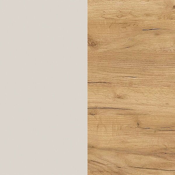 Krémová skrinka v dekore duba 138x87x25 cm Libbiano – Germania