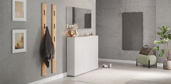 Krémová skrinka v dekore duba 138x105x25 cm Libbiano – Germania