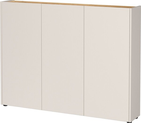 Krémová skrinka v dekore duba 138x105x25 cm Libbiano – Germania