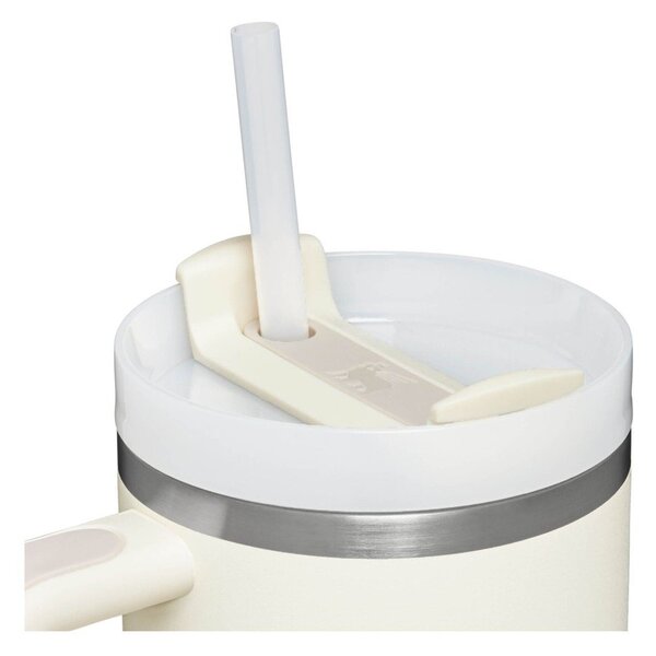 Krémovobiela termoska so slamkou z nehrdzavejúcej ocele 1,18 l Quencher H2.0 FlowState Tumbler Cream – Stanley