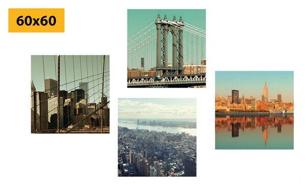 Set obrazov výhľad na mesto New York