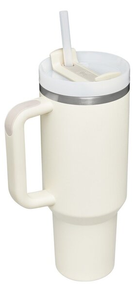 Krémovobiela termoska so slamkou z nehrdzavejúcej ocele 1,18 l Quencher H2.0 FlowState Tumbler Cream – Stanley