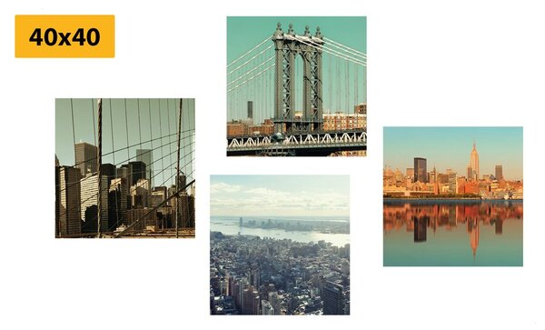 Set obrazov výhľad na mesto New York