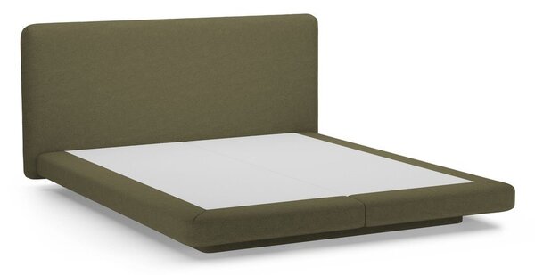 Zelená čalúnená dvojlôžková posteľ 140x200 cm Linea – Micadoni