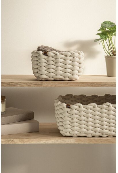 Látkový košík 20x15x11 cm Peach Skin S – Bigso