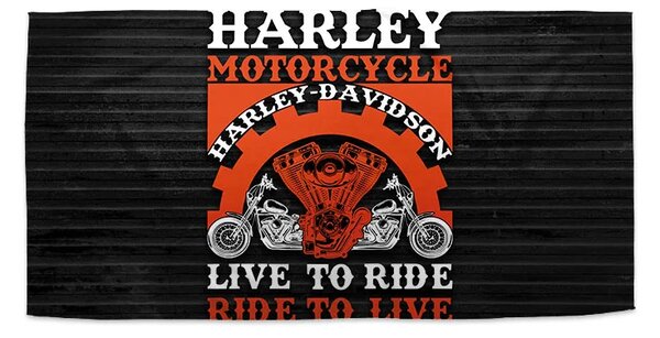 Sablio Uterák Harley-Davidson Live to ride, ride to live - 30x50 cm