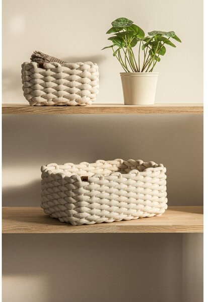 Látkový košík 35x25x14 cm Peach Skin M – Bigso