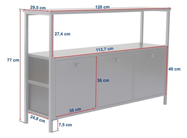 Konzolový stolík v dekore duba v svetlo prírodnej farbe 29,5x120 cm Solace – Kalune Design
