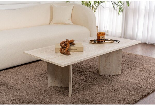 Béžový pololesklý konferenčný stolík 60x119 cm Sabin – Kalune Design