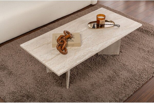 Béžový pololesklý konferenčný stolík 60x119 cm Sabin – Kalune Design