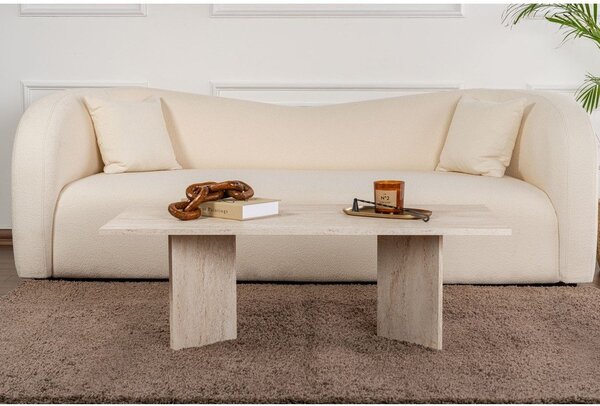 Béžový pololesklý konferenčný stolík 60x119 cm Sabin – Kalune Design