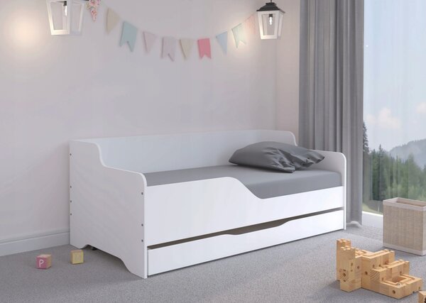 Univerzálne detská posteľ 160 x 80 cm v luxusnej bielej farbe Biela