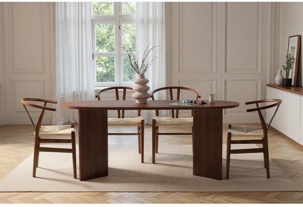 Jedálenský stôl v dekore orecha 89,5x180 cm Sablin – Kalune Design