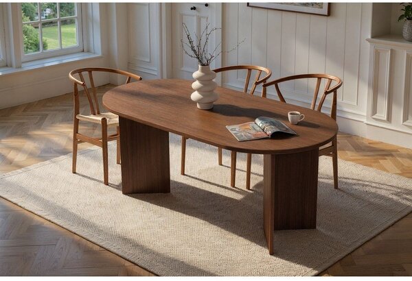 Jedálenský stôl v dekore orecha 89,5x180 cm Sablin – Kalune Design
