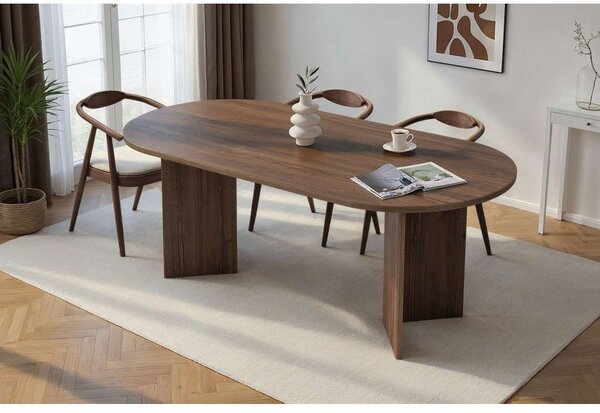 Jedálenský stôl v dekore orecha 90x200 cm Sabella – Kalune Design