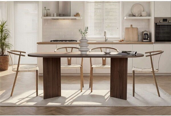 Jedálenský stôl v dekore orecha 90x200 cm Sabella – Kalune Design