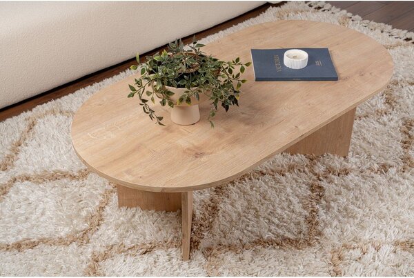 Konferenčný stolík v dekore duba v prírodnej farbe 60x119 cm Sable – Kalune Design