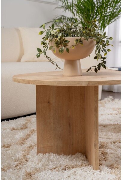 Konferenčný stolík v dekore duba v prírodnej farbe 60x119 cm Sable – Kalune Design