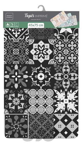 Čierny koberec z PVC 45x75 cm Salou – douceur d'intérieur