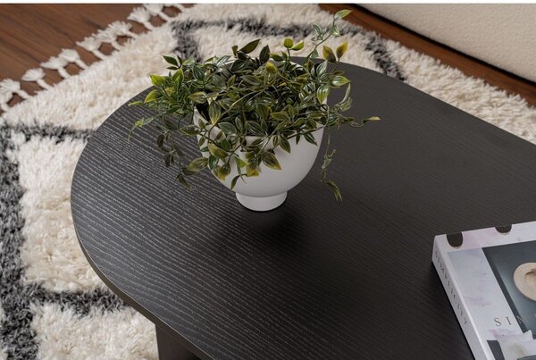 Čierny matný konferenčný stolík 60x119 cm Sable – Kalune Design