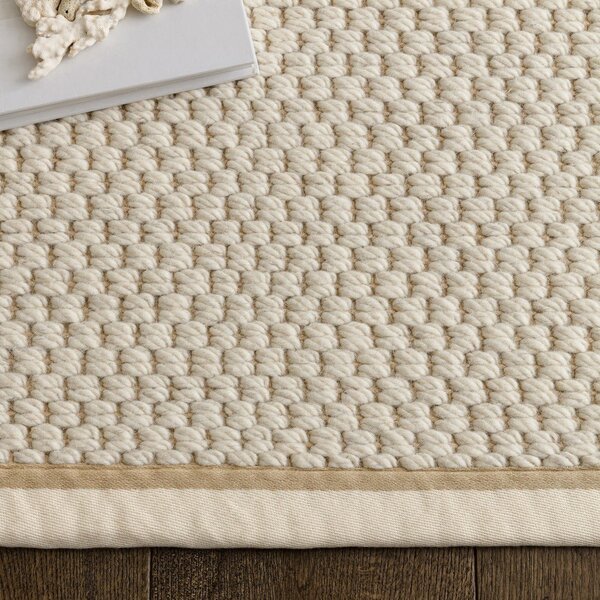 Krémový obojstranný/ručne tkaný behúň s prímesou vlny 67x240 cm Korra Double Loop – Asiatic Carpets