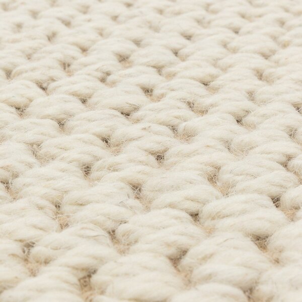 Krémový obojstranný/ručne tkaný behúň s prímesou vlny 67x240 cm Korra Double Loop – Asiatic Carpets