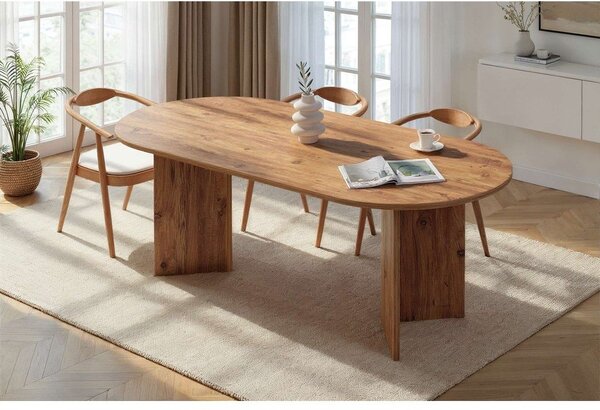 Jedálenský stôl v dekore borovice 90x200 cm Sabella – Kalune Design
