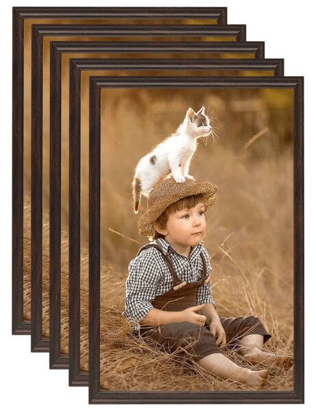 Fotorámiky na stenu alebo stôl 5 ks čierne 50x70 cm MDF
