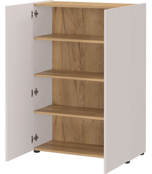 Krémová skrinka v dekore duba 74x105x33 cm Alviano – Germania