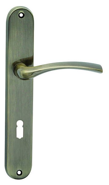 Dverné kovanie COBRA SINA (OFS - bronz česaný), kľučka-kľučka, Otvor pre obyčajný kľúč BB, COBRA OFS (bronz česaný), 72 mm