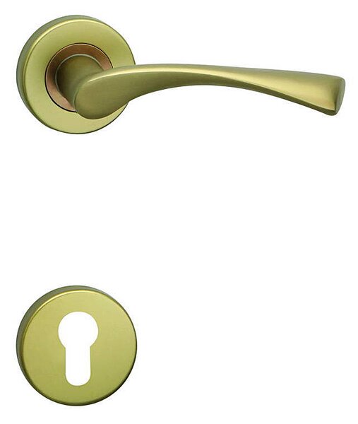 Dverové kovanie COBRA GIUSSY-R (F4 - bronzový elox), kľučka-kľučka, Otvor pre obyčajný kľúč BB, COBRA F4 (bronzový elox)