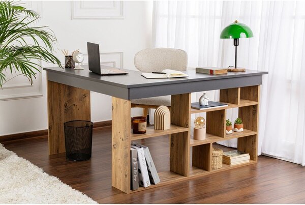 Pracovný stôl v dekore borovice 120x130 cm Vesper – Kalune Design