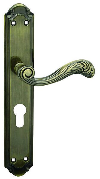 Dverné kovanie COBRA FLORENCE (OFS - bronz česaný), kľučka-kľučka, Otvor pre obyčajný kľúč BB, COBRA OFS (bronz česaný), 72 mm