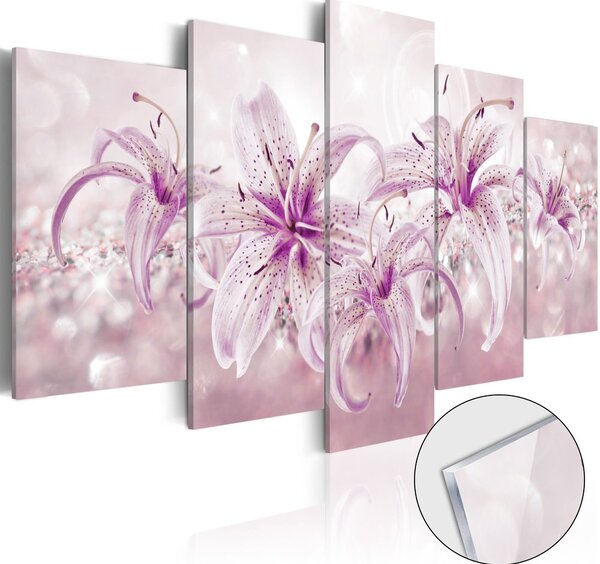 Obraz fialové ľalie na akrylátovom skle - Purple Harmony