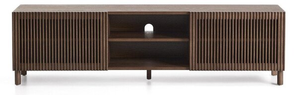 Tmavohnedý TV stolík v dekore orecha 180x49,5x42,5 cm Beyla – Kave Home