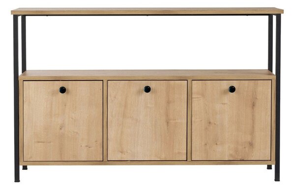 Konzolový stolík v dekore duba v svetlo prírodnej farbe 29,5x120 cm Solace – Kalune Design