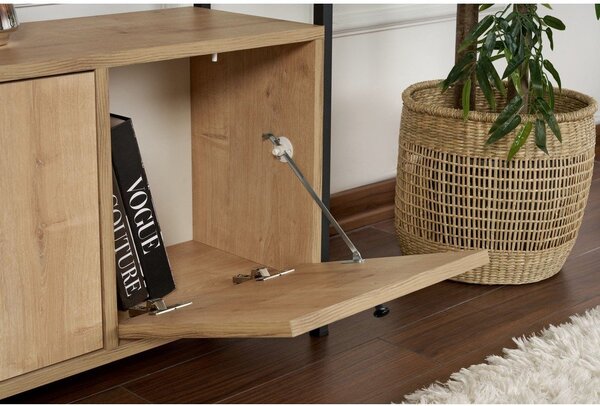 Konzolový stolík v dekore duba v svetlo prírodnej farbe 29,5x120 cm Solace – Kalune Design