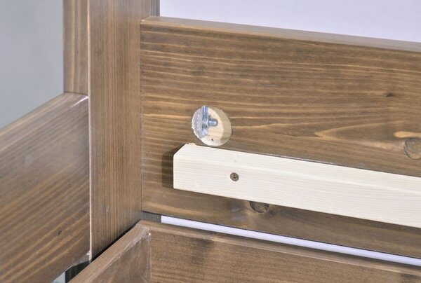 Posteľ dvojlôžko s úložným priestorom MARK, masív smrek