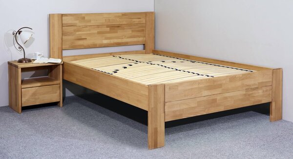 Zvýšená posteľ z masívu Trinity 2, masív buk, 140x200