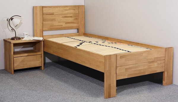 Zvýšená posteľ z masivu Trinity 2, masiv buk, 120x200