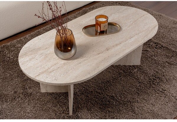 Béžový pololesklý konferenčný stolík 60x119 cm Sable – Kalune Design