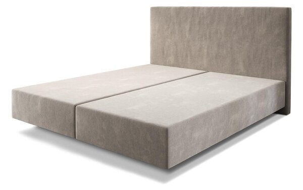 DELIFE Boxspring posteľ Dream-Well 180×200 béžová mikrovelúr bez nôh