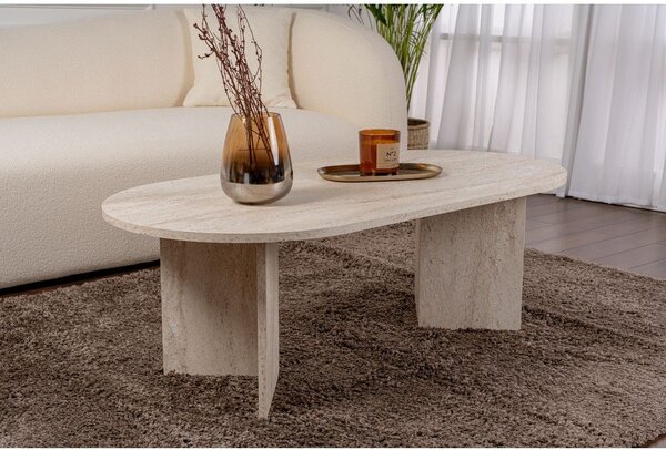 Béžový pololesklý konferenčný stolík 60x119 cm Sable – Kalune Design