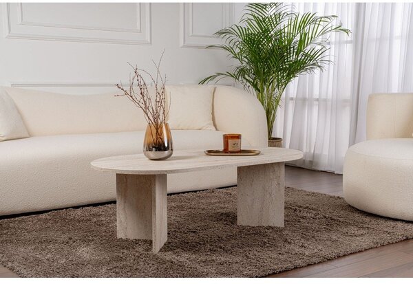 Béžový pololesklý konferenčný stolík 60x119 cm Sable – Kalune Design